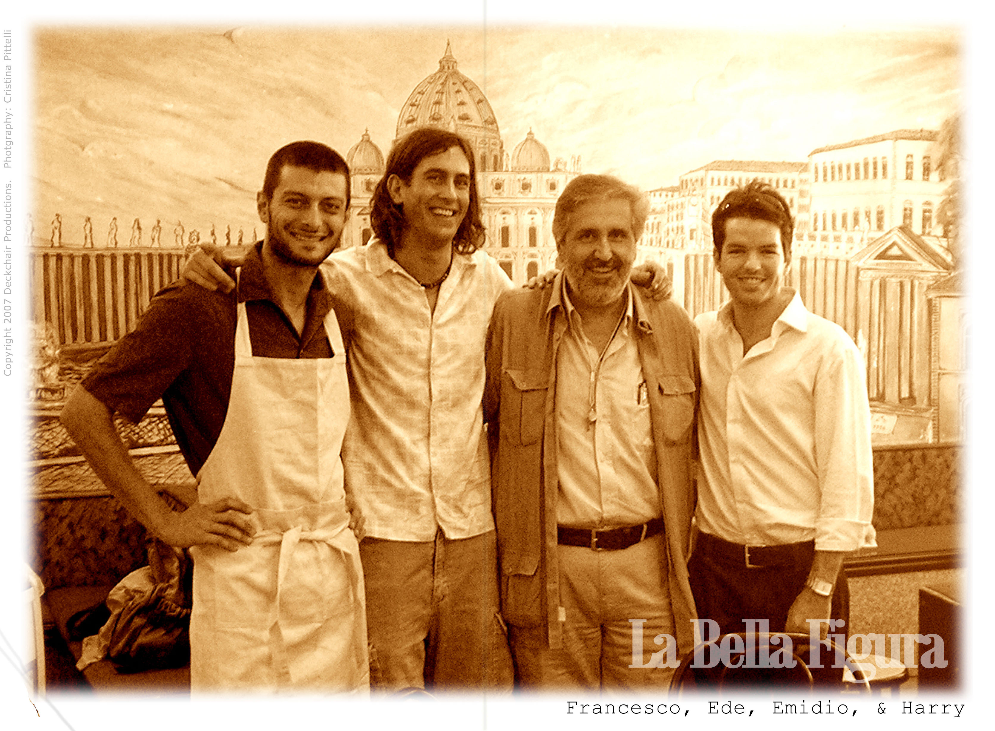 Emidio La Vella, Francesco Calabrese, Harry Otto Brünjes and James Edenborough in La Bella Figura (2007)