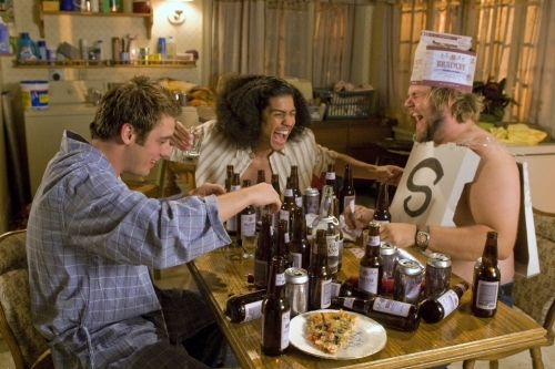 Still of Rick Gonzalez, Bret Harrison and Tyler Labine in Reaper (2007)