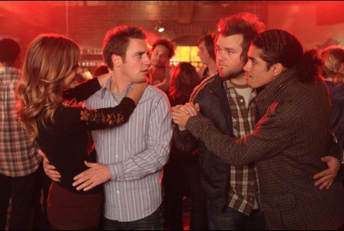 Still of Rick Gonzalez, Bret Harrison, Tyler Labine and Jessica Stroup in Reaper (2007)