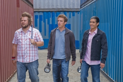 Still of Rick Gonzalez, Bret Harrison and Tyler Labine in Reaper (2007)