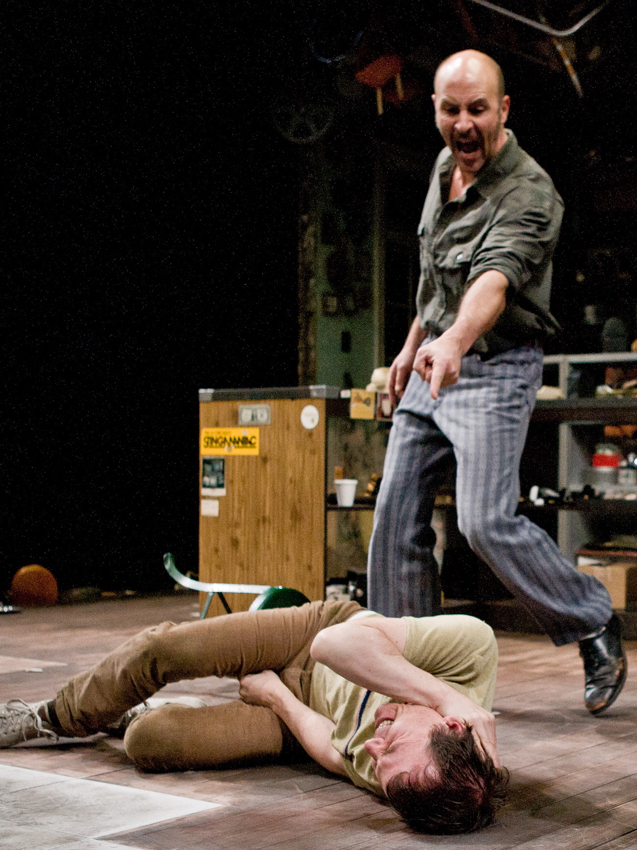 Jordan Lage as Teach w/ Rusty Ross as Bobby in David Mamet's AMERICAN BUFFALO at Baltimore's CenterStage Theater (2011).
