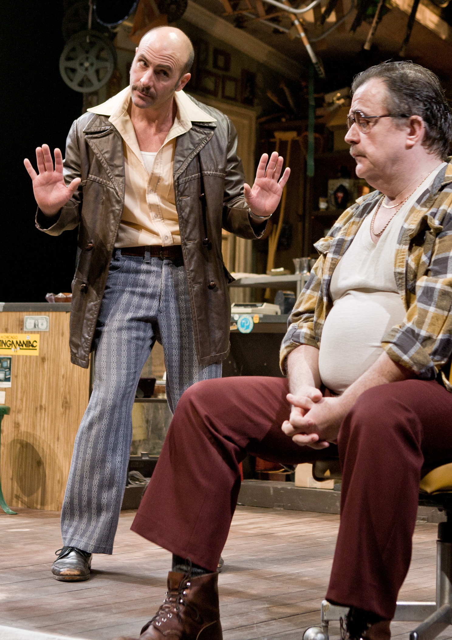 Jordan Lage as Teach w/ William Hill as Donny in David Mamet's AMERICAN BUFFALO at Baltimore's CenterStage Theater (2011).