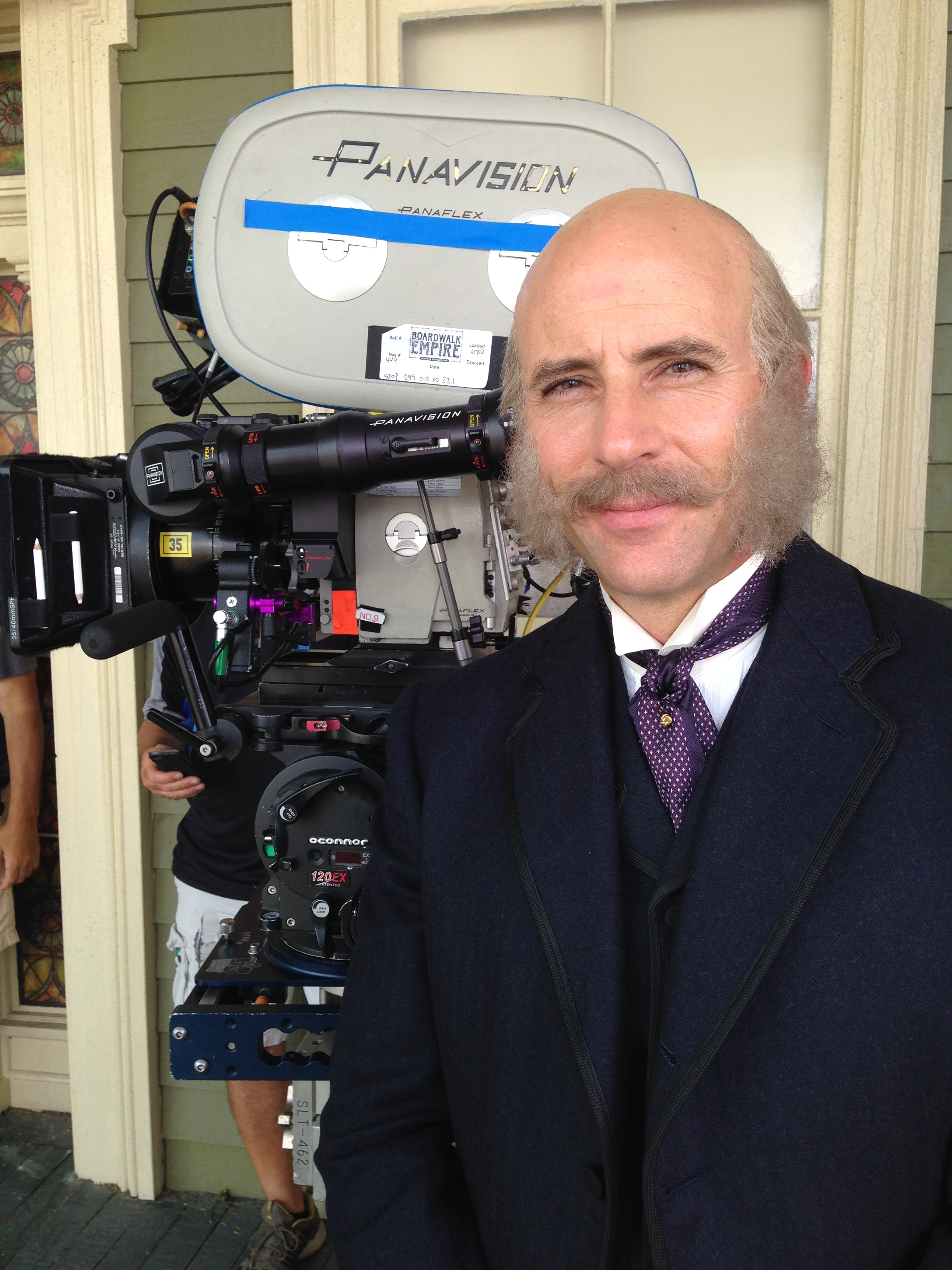Jordan Lage on set of HBO's BOARDWALK EMPIRE, season 5 (2014).