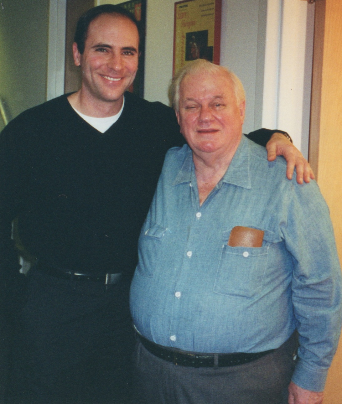 Jordan Lage & Charles Durning, opening night David Mamet's GLENGARRY GLEN ROSS, McCarter Theater, Princeton, NJ (2000).