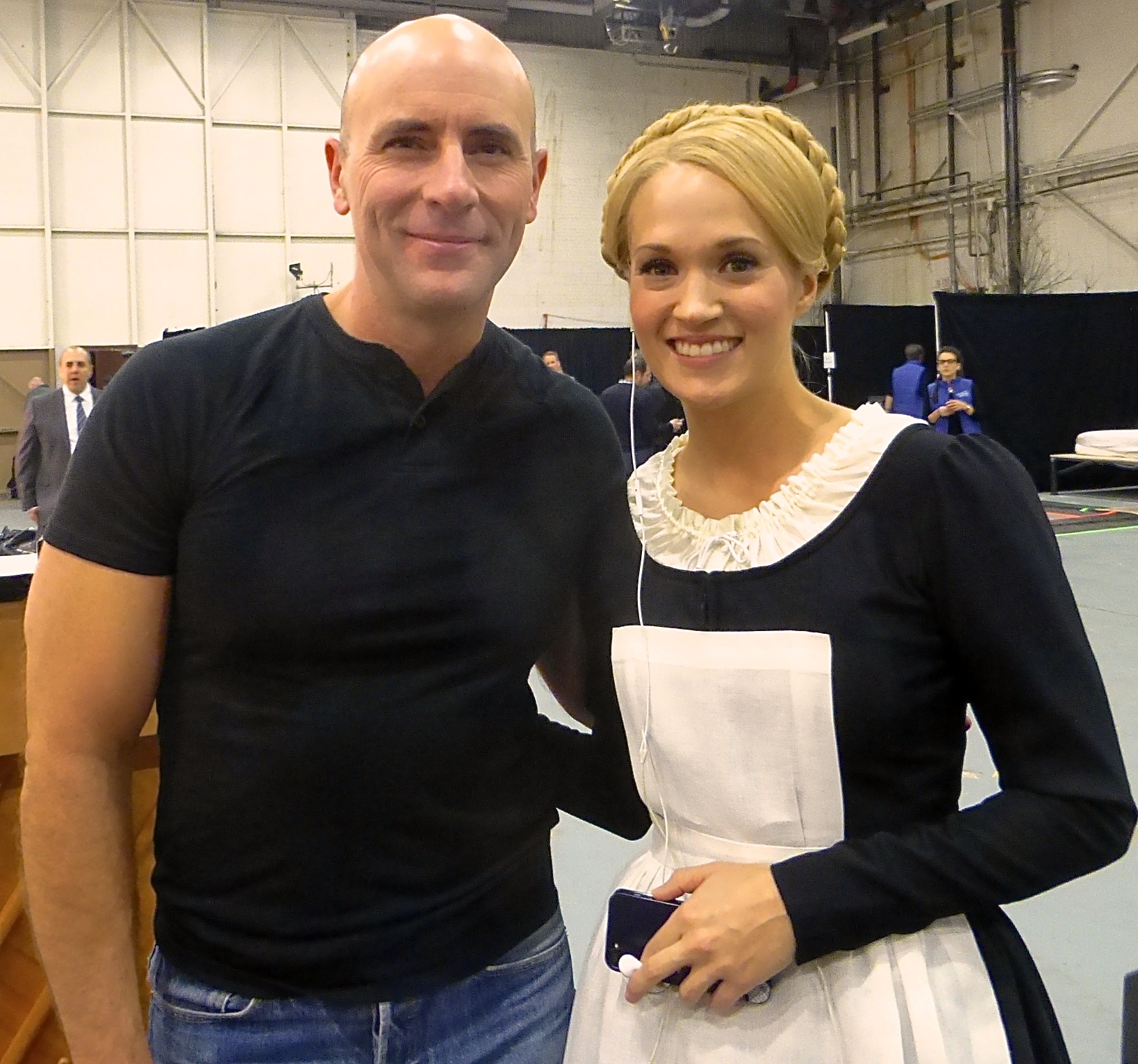 Jordan Lage & Carrie Underwood on set of NBC's THE SOUND OF MUSIC Live!, Grumman Studios, Long Island (2013).