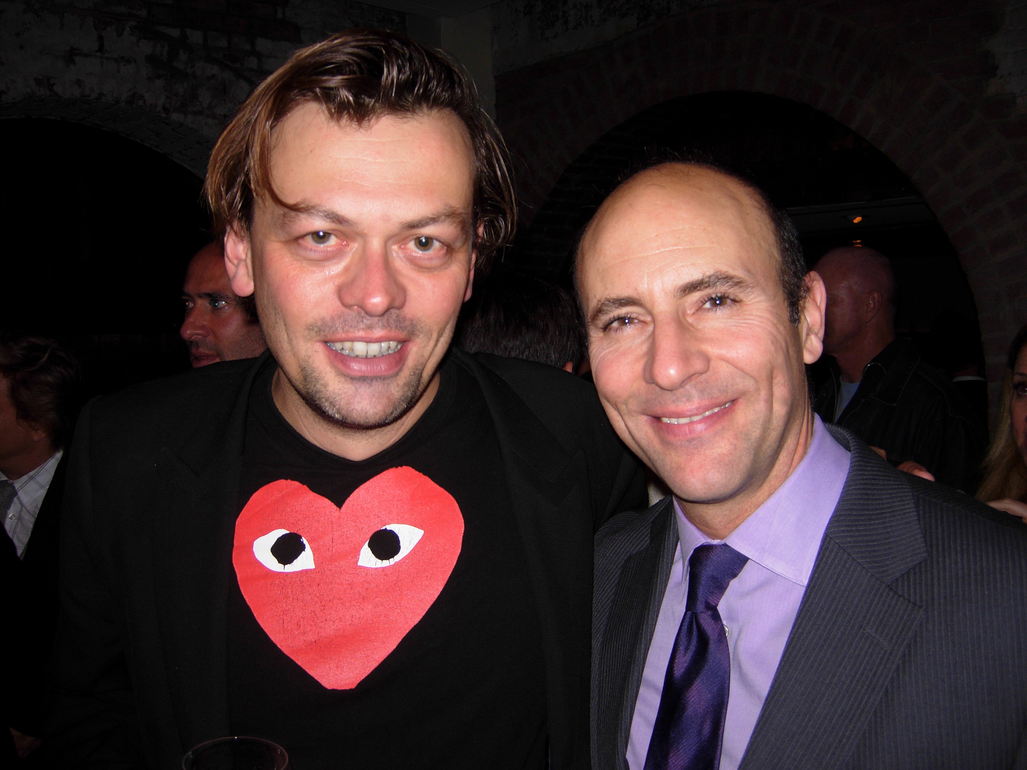 Playwright Simon Stephens & Jordan Lage at the opening of Stephens' HARPER REGAN (Atlantic Theater Company, 2012).