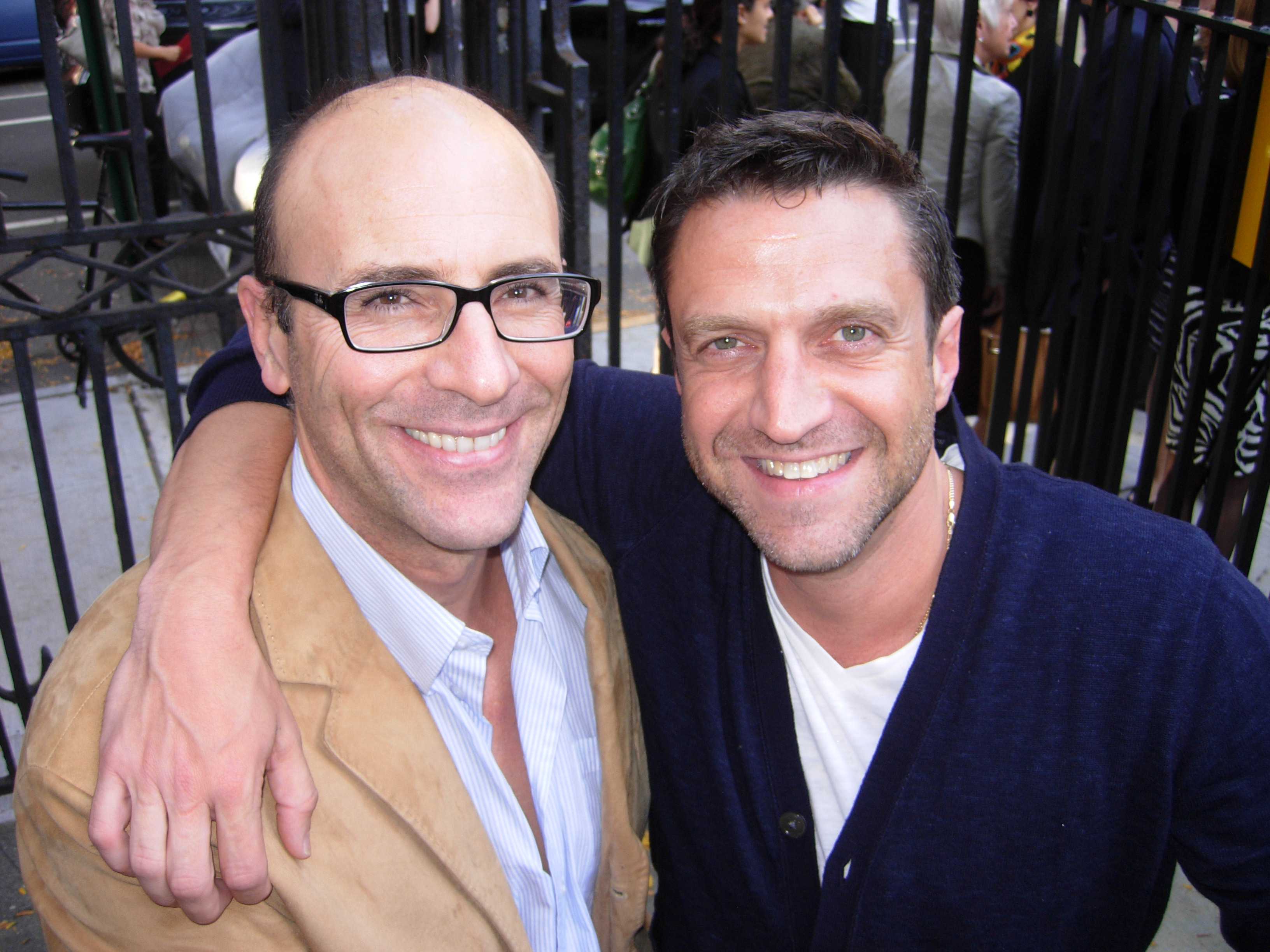 With fellow SPEED-THE-PLOW (2008 Broadway revival) cast mate Raúl Esparza. I filled in as Bobby Gould for a week following the sudden departure of Jeremy Piven.