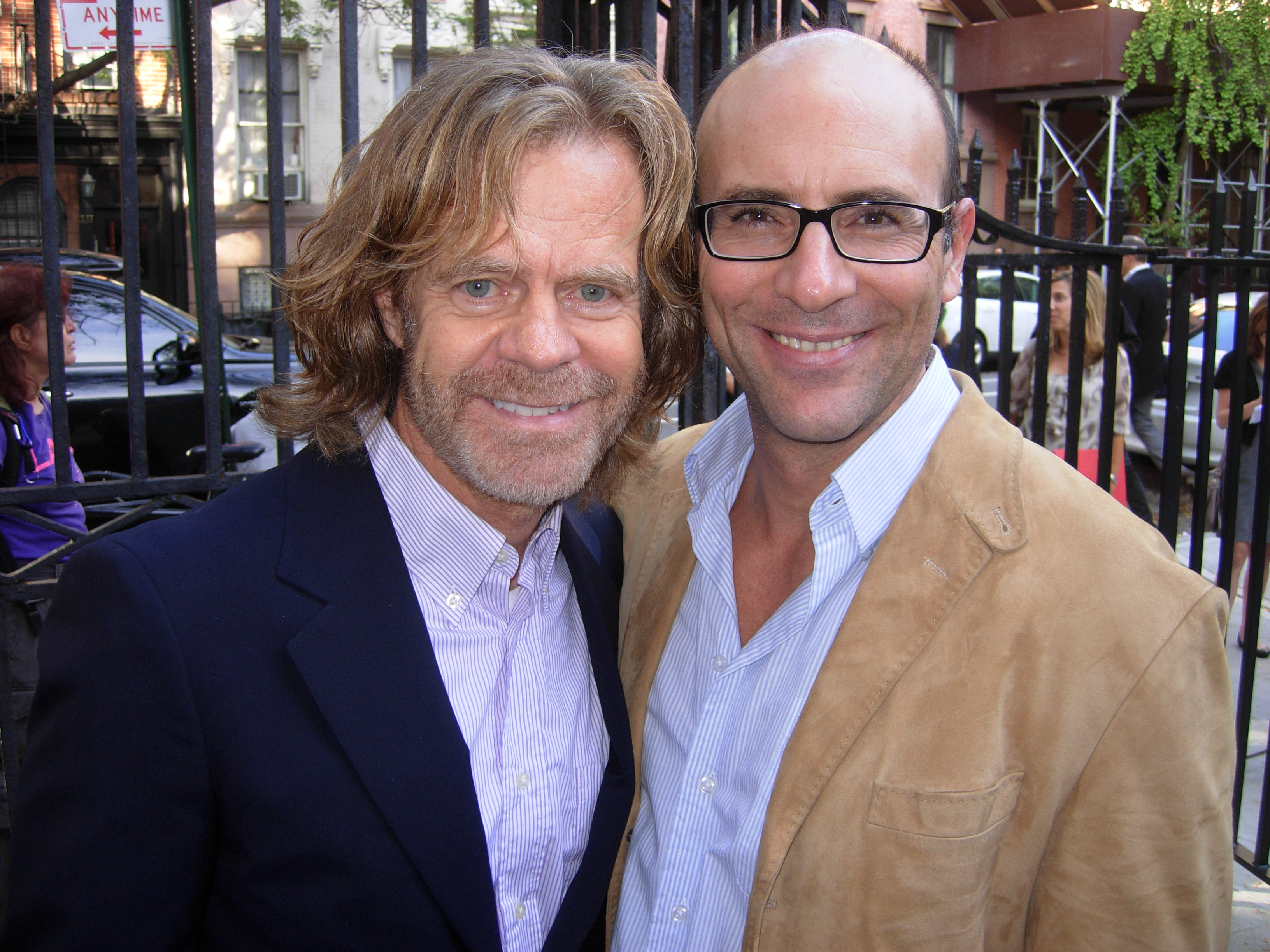 With fellow Atlantic Theater Company member, former director (BOYS' LIFE, THREE SISTERS, THE POPE'S NOSE, THE JOY OF GOING SOMEWHERE DEFINITE), & teacher William H. Macy at the Atlantic Theater Co. (2012).
