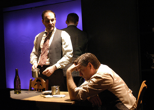 Jordan Lage & Rik Walter in Jean-Paul Sartre's MEN WITHOUT SHADOWS, a Horizon Rep production at the Flea Theater (2003).