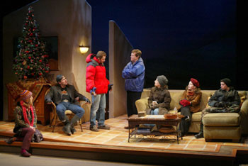 Jordan Lage (2nd from left) & cast in Howard Korder's SEA OF TRANQUILITY at Atlantic Theater Company, 2004.