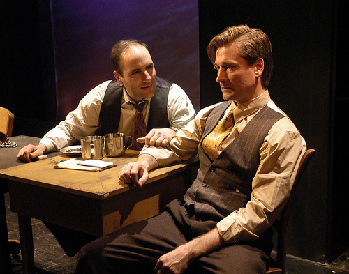 Jordan Lage & Rik Walter in the Horizon Rep production of Jean-Paul Sarte's MEN WITHOUT SHADOWS at the Flea Theater (2003).