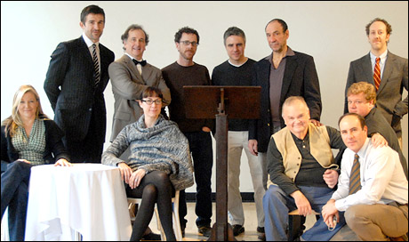 Cast, playwright, & director of Ethan Coen's ALMOST AN EVENING, Atlantic Theater Co. (2008): Mary McCann, Jonathan Cake, Mark Lin Baker, Liz Marvel, Ethan Coen, Neil Pepe, F. Murray Abraham, JR Horne, Jordan Lage, Del Pentecost, Joey Slotnick.