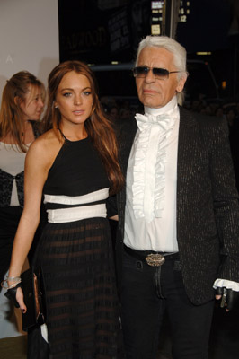 Karl Lagerfeld and Lindsay Lohan
