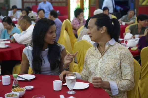Still of Padma Lakshmi and Susur Lee in Top Chef (2006)