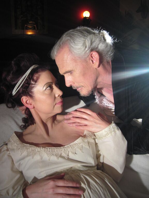 Debra Lamb as Elizabeth Bathory and Camden Toy as Ferenc Nadasdy in A BLOOD STORY. (2015)