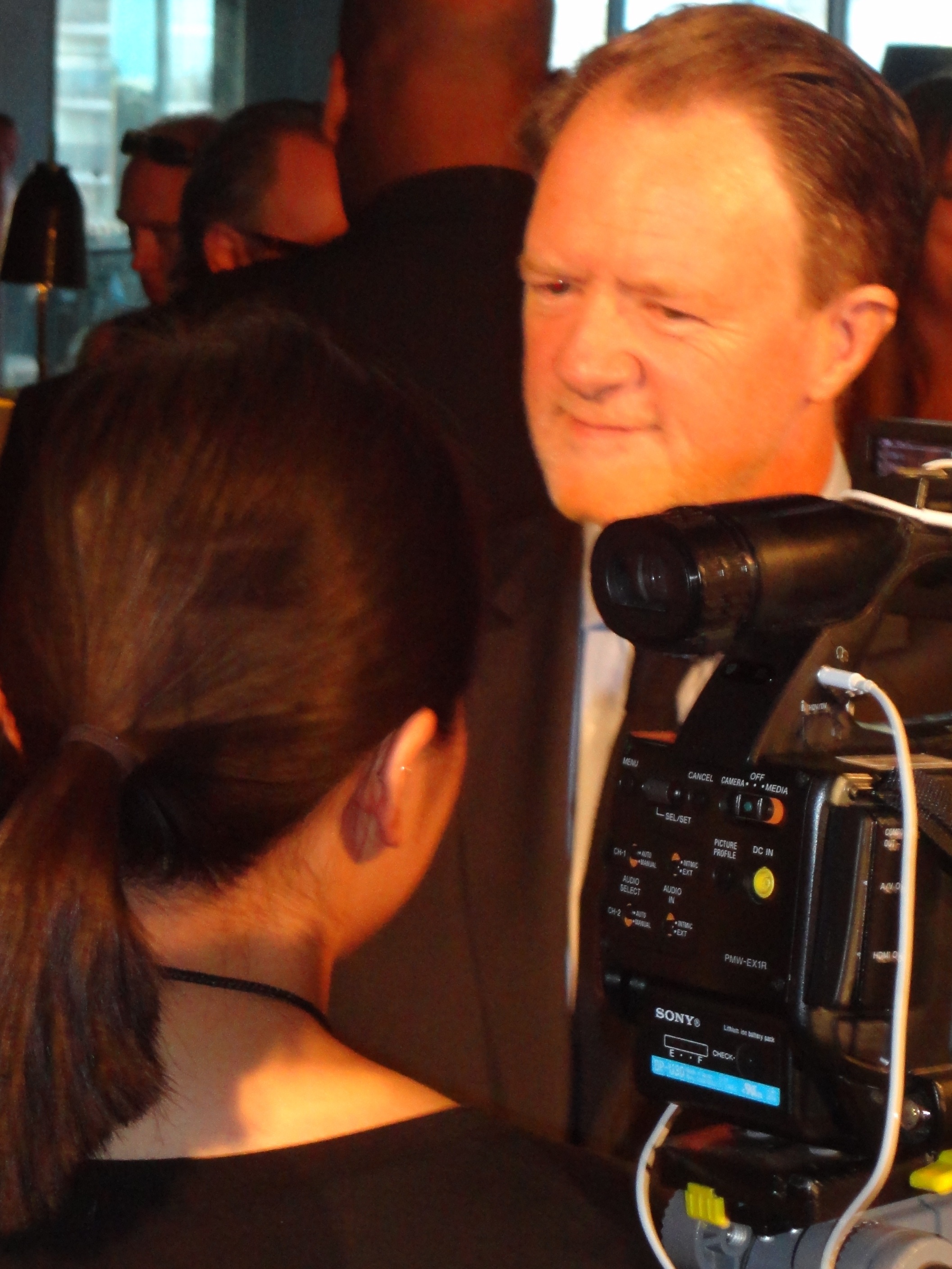 Mark Lamprell on the red carpet for the premiere of Goddess.