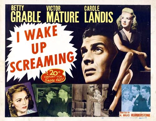 Victor Mature, Betty Grable, Laird Cregar and Carole Landis in I Wake Up Screaming (1941)