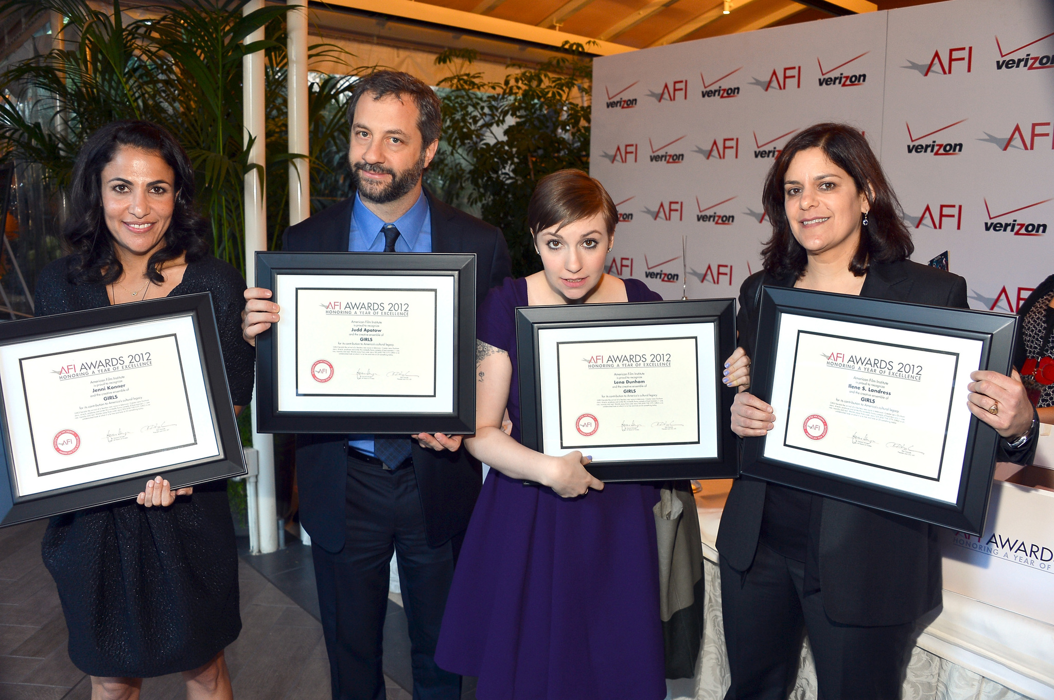 Judd Apatow, Ilene S. Landress, Jennifer Konner and Lena Dunham