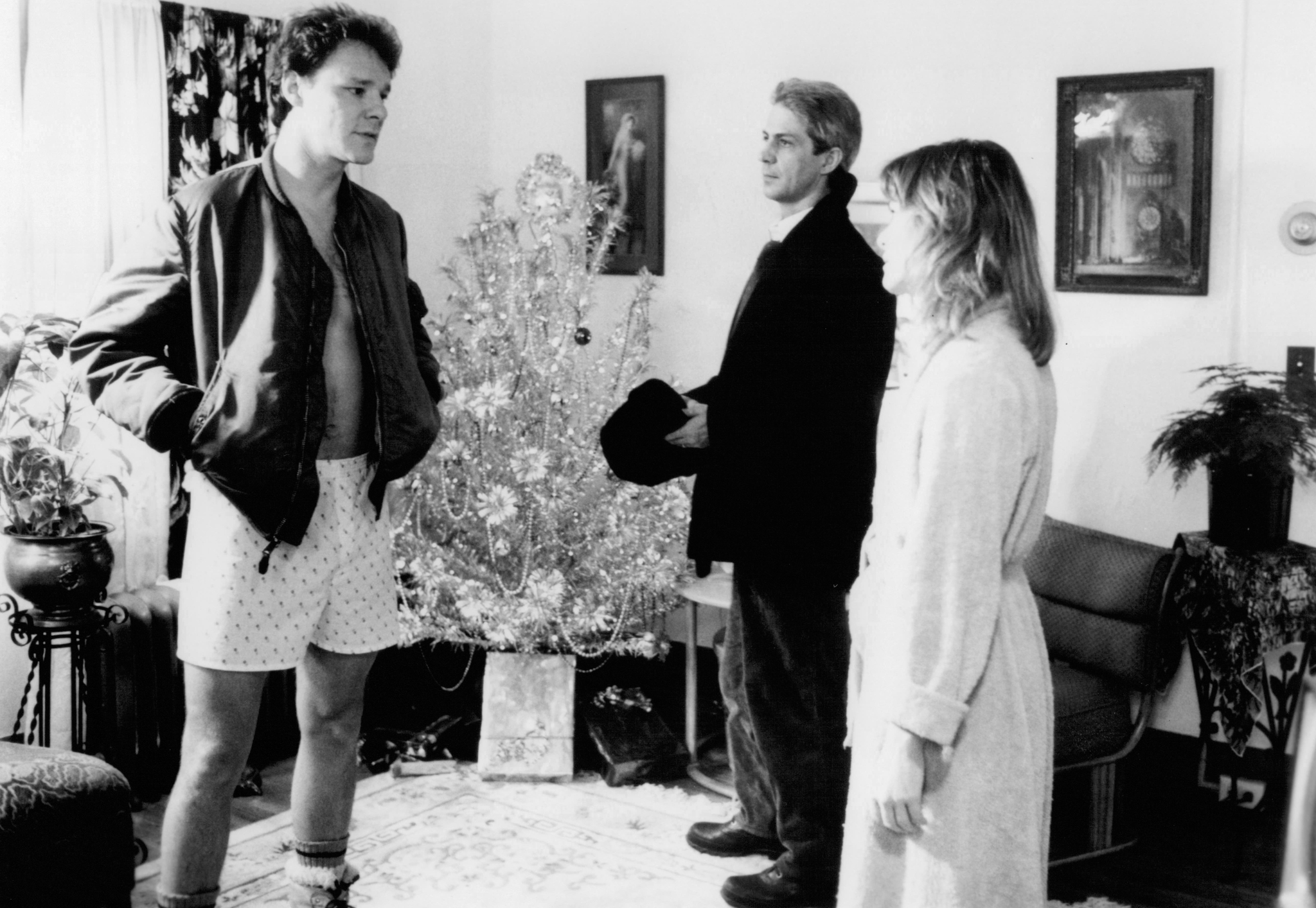 Still of John Jenkins, Karen Landry and Chris Mulkey in Patti Rocks (1988)