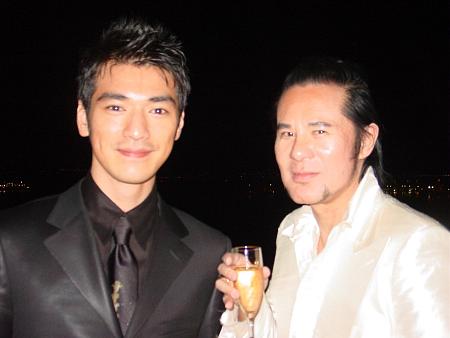 Kwok-Leung Gan with Takeshi Kaneshiro Cannes Film Festival 2004.