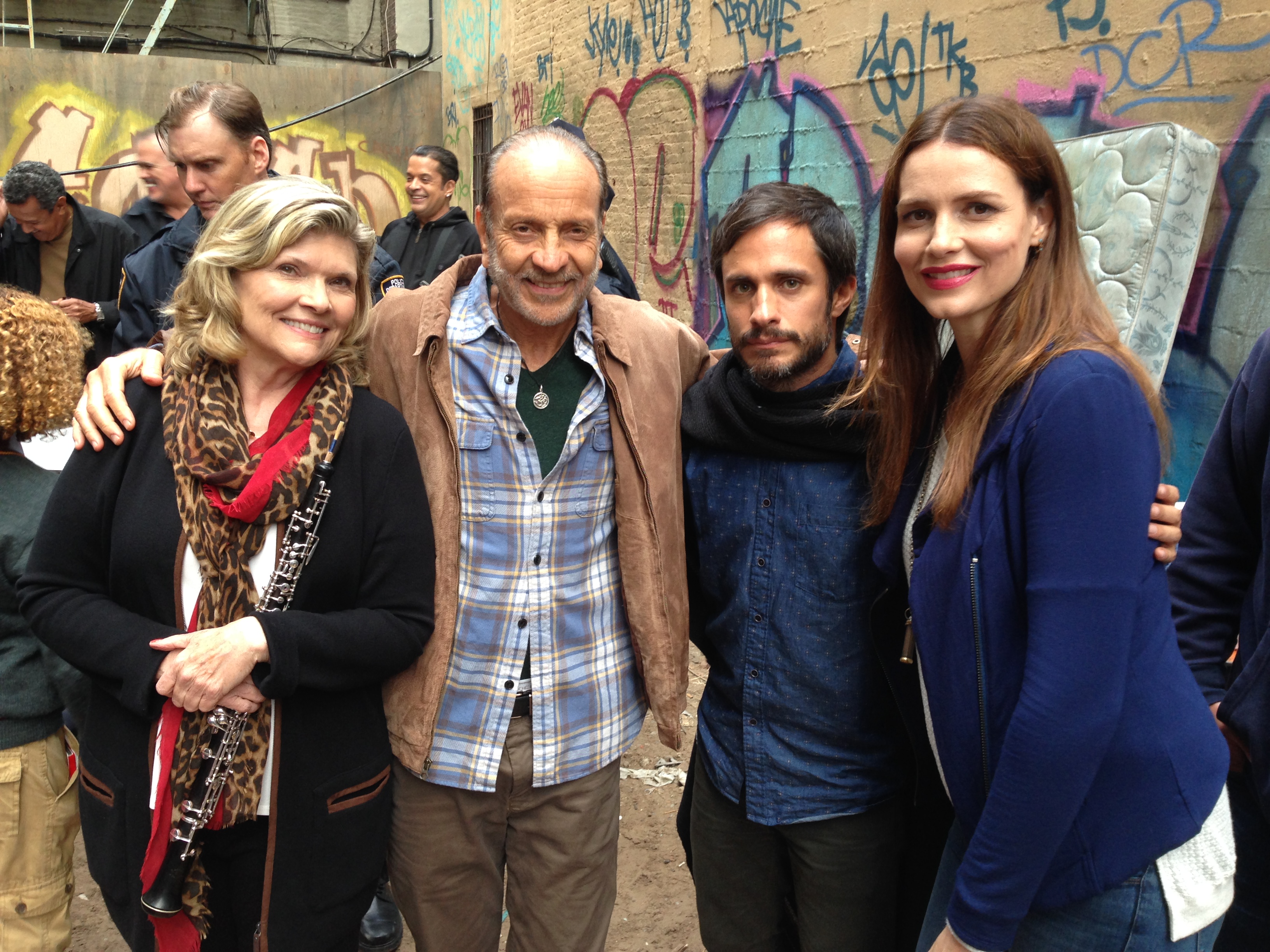 Jos LANIADO on the set of Mozart in the Jungle with Gael Garcia Bernal, saffron Burrows.