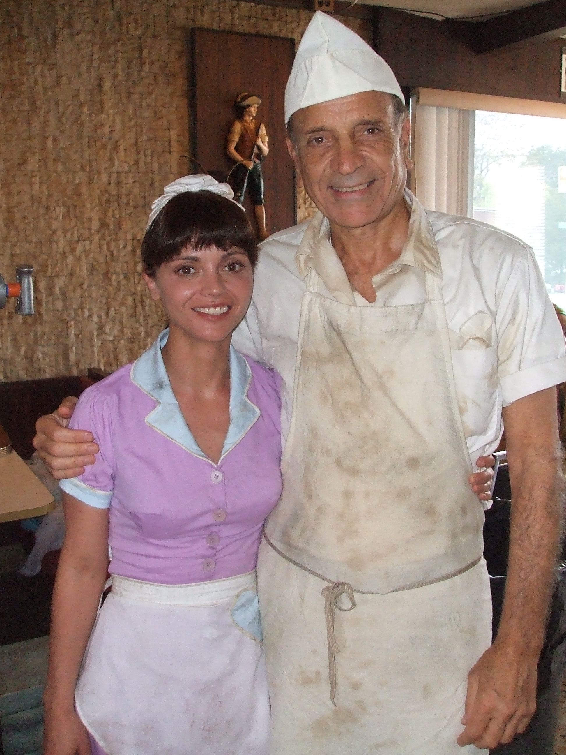 Jos Laniado and Christina Ricci shooting Pan Am episode.