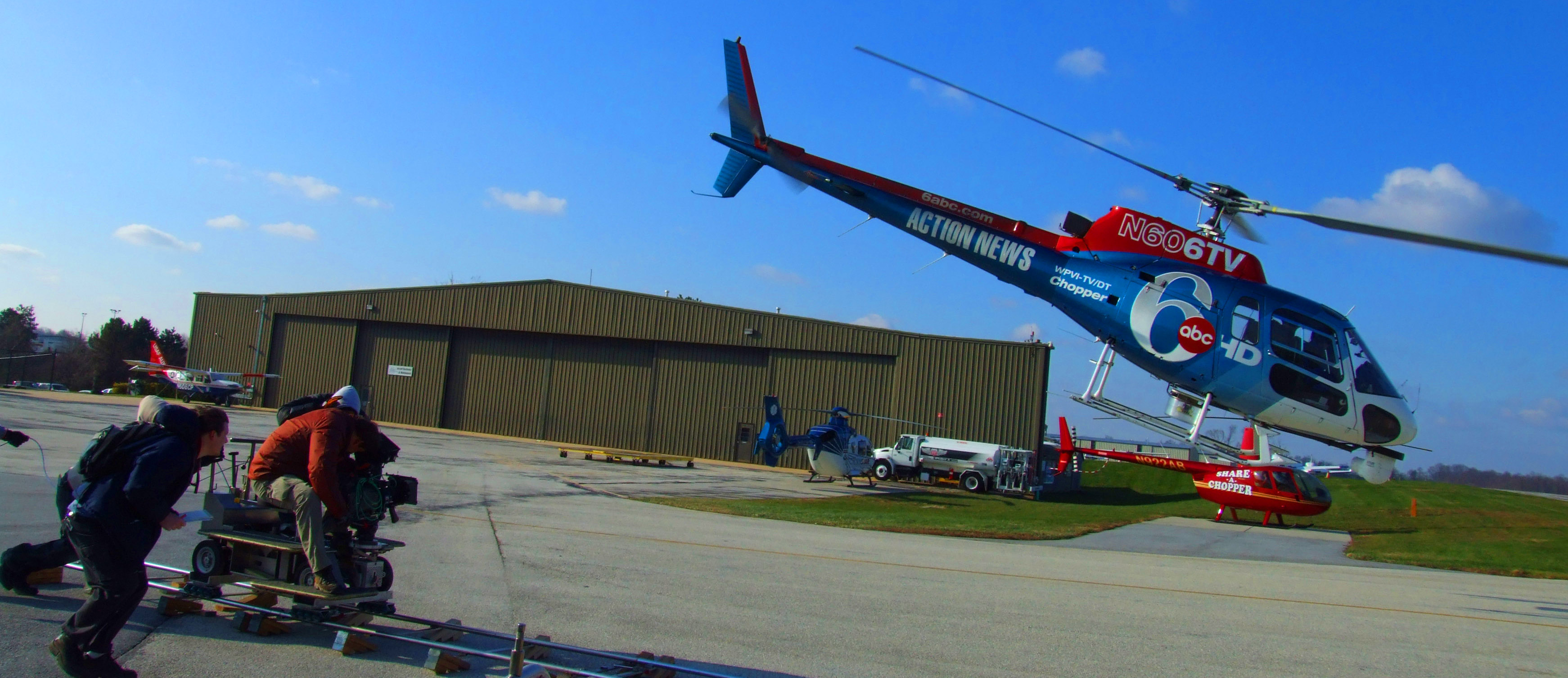 Dan Lantz directs a News Helicopter Commercial for an ABC affiliate.