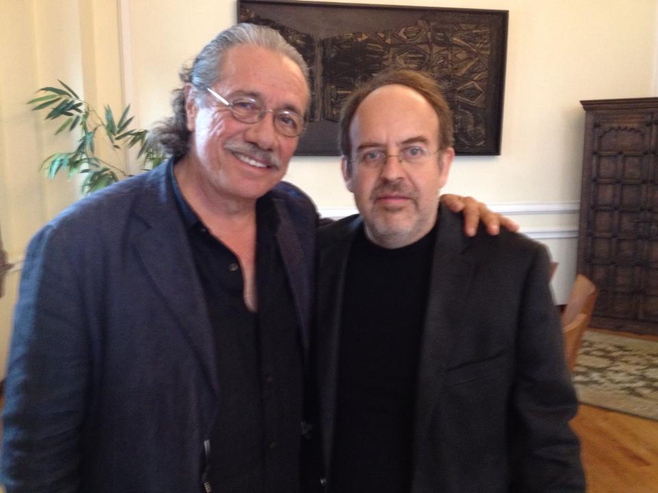 With Edward James Olmos, press conference El Americano The Movie