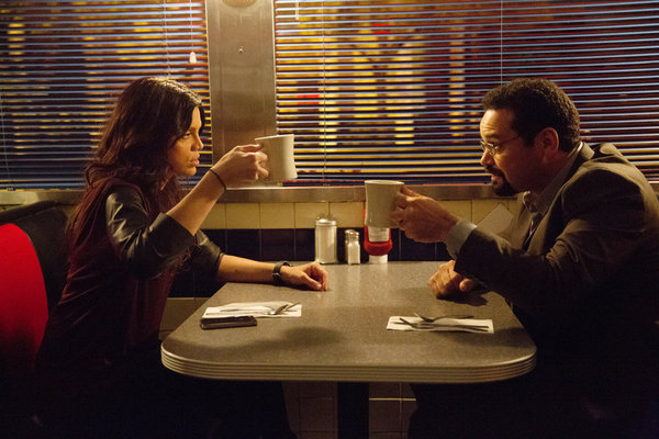 Still of Vincent Laresca and Vanessa Ferlito in Graceland (2013)