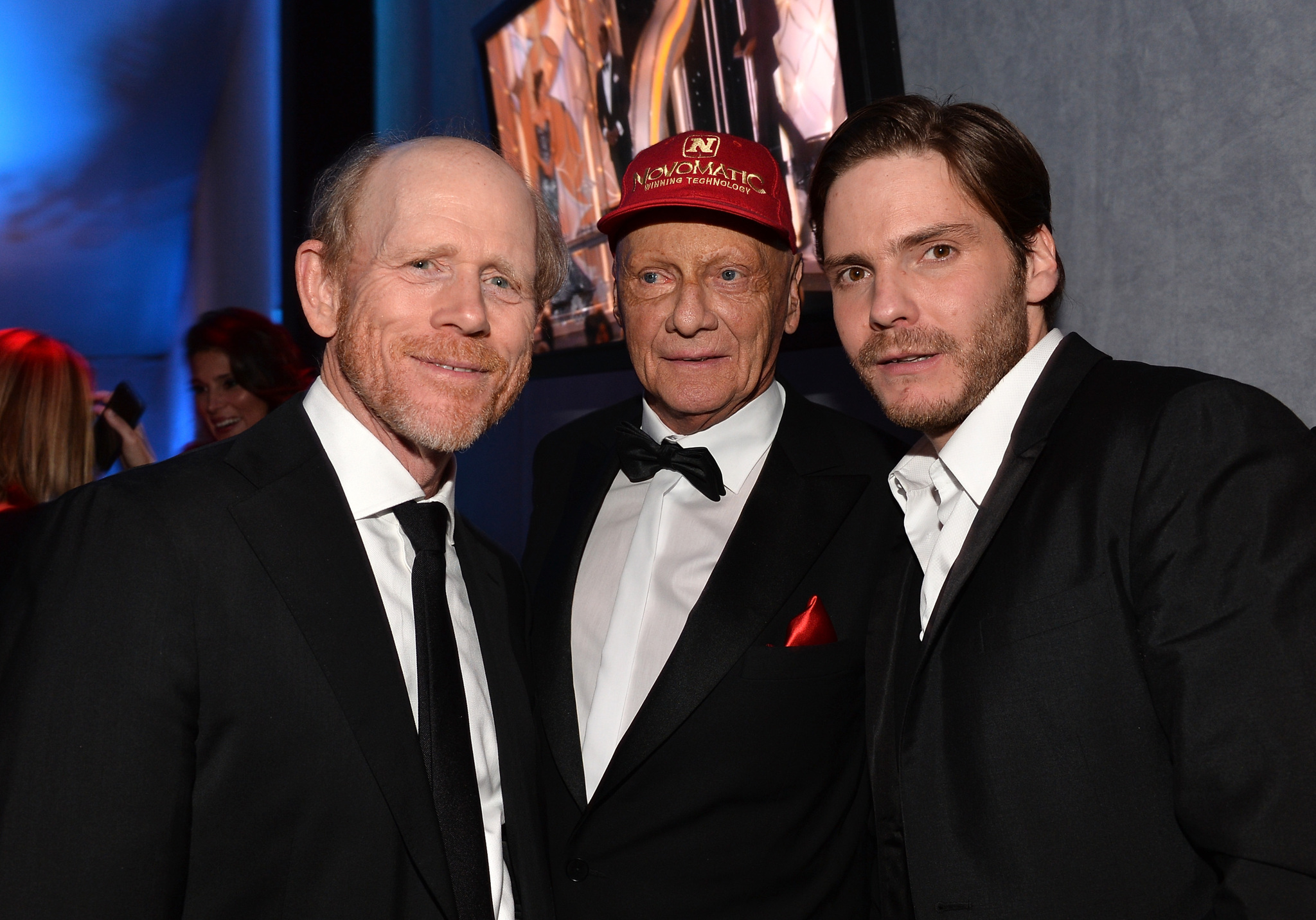 Ron Howard, Daniel Brühl and Niki Lauda