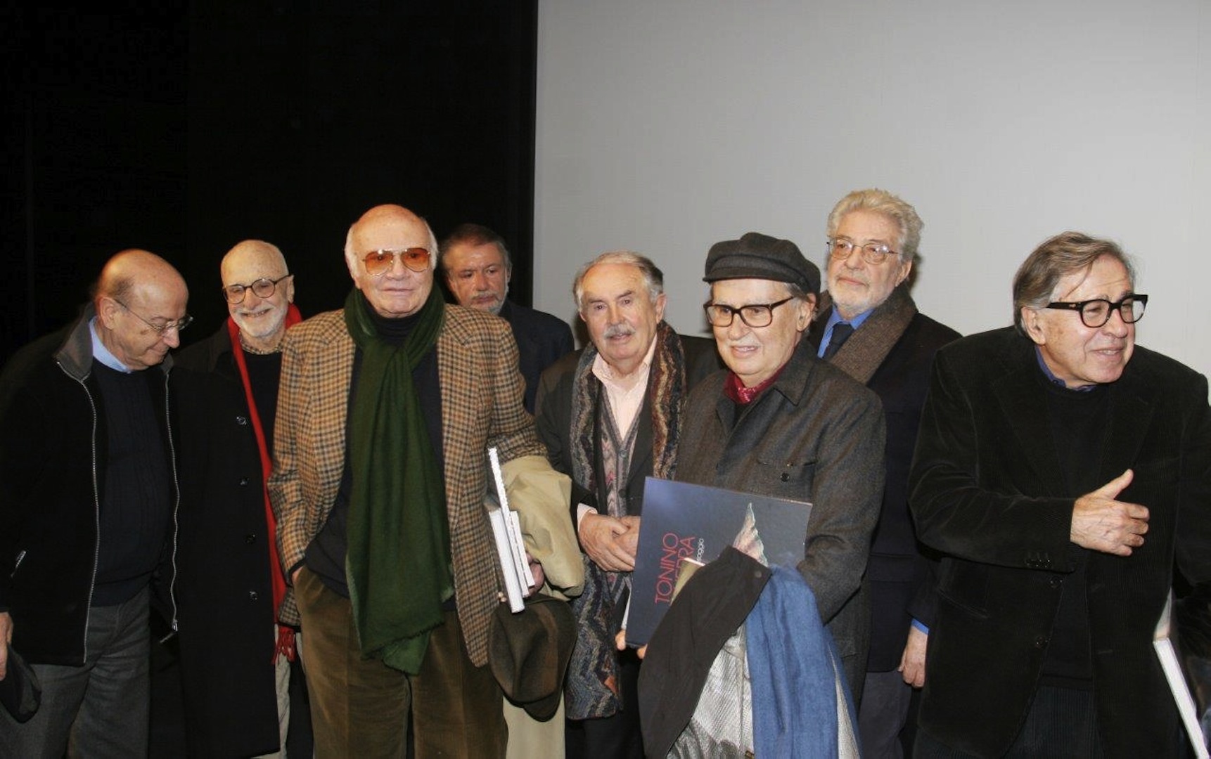 with Theo Angelopoulos, Mario Monicelli, Francesco Rosi, Tonino Guerra, Vittorio Taviani, Ettore Scola, Paolo Taviani
