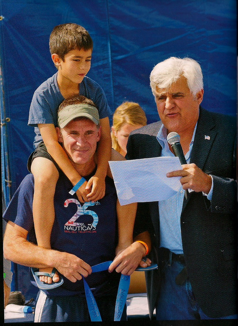 Jay Leno, Andy and Son. Malibu Triathlon