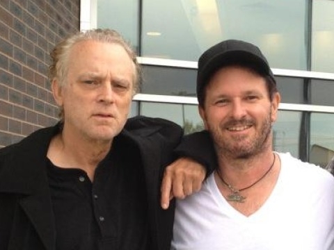 Brad Dourif, of 'One Flew Over the Cuckoos Nest' fame, and Larry in Minnesota for the filming of 'The Control Group'