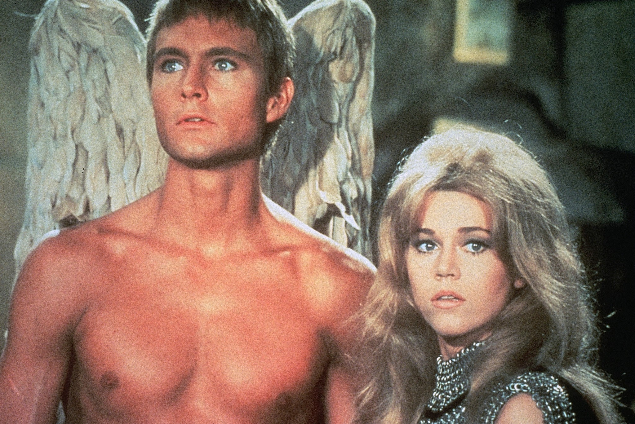 Still of Jane Fonda and John Phillip Law in Barbarella (1968)