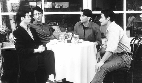 Still of Anthony Barrile, David Deblinger, Christopher Lawford and Nick Scotti in Kiss Me, Guido (1997)