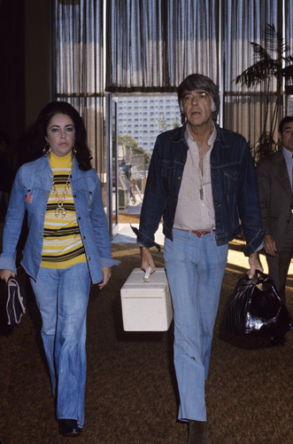 Elizabeth Taylor and Peter Lawford circa 1970s