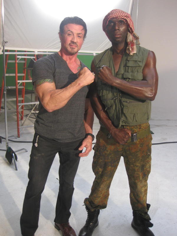 On the set of The Expendables