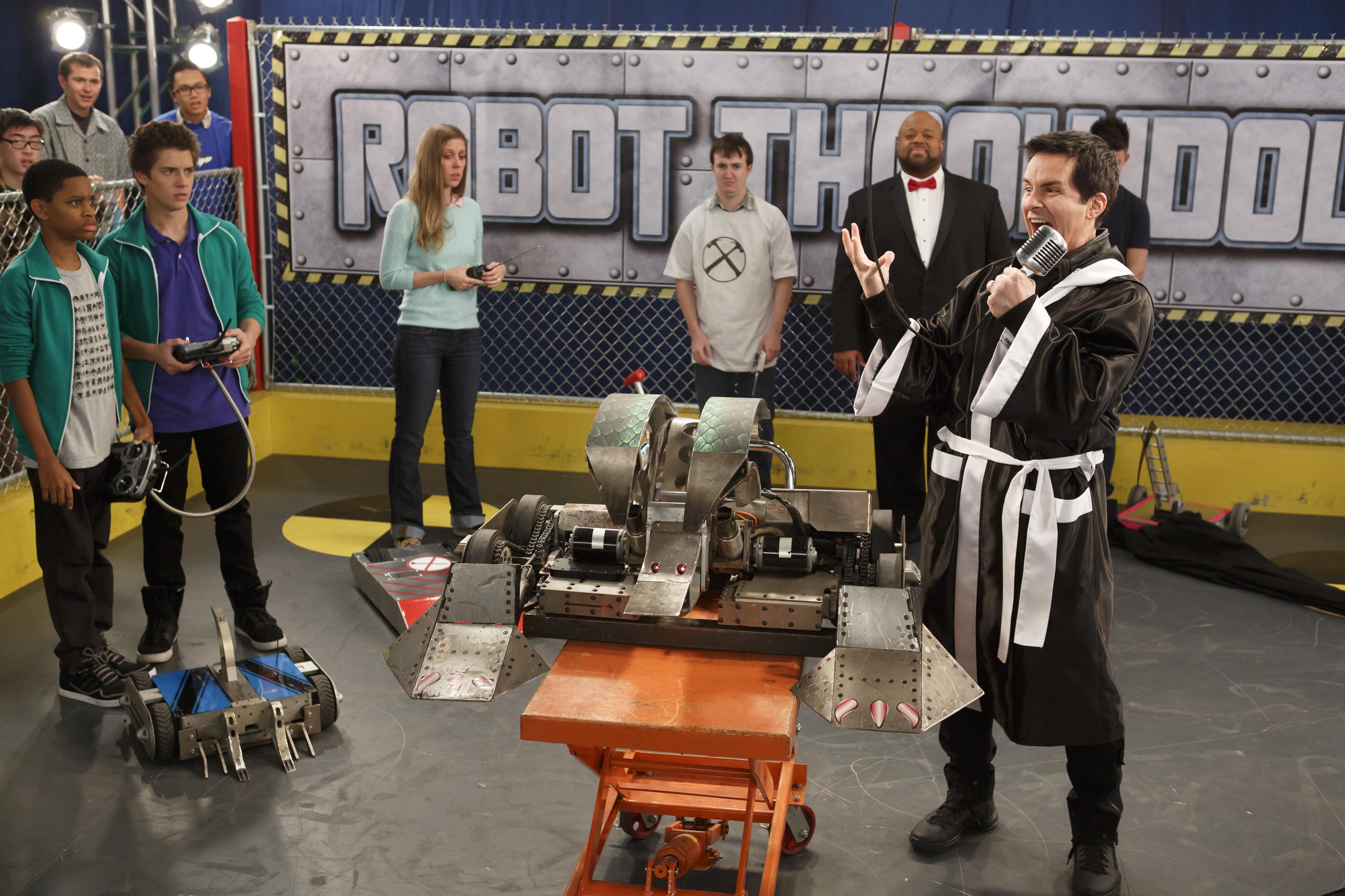 Still of Hal Sparks, Mark Christopher Lawrence, Tyrel Jackson Williams and Billy Unger in Lab Rats (2012)