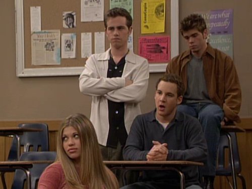 Still of Danielle Fishel, Ben Savage, Matthew Lawrence and Rider Strong in Boy Meets World (1993)