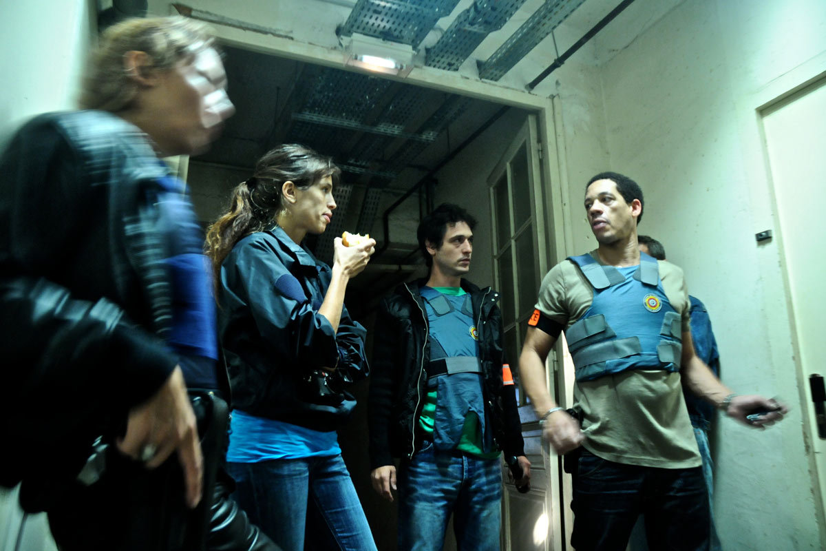 Still of Jérémie Elkaïm, Maïwenn and Joey Starr in Polisse (2011)