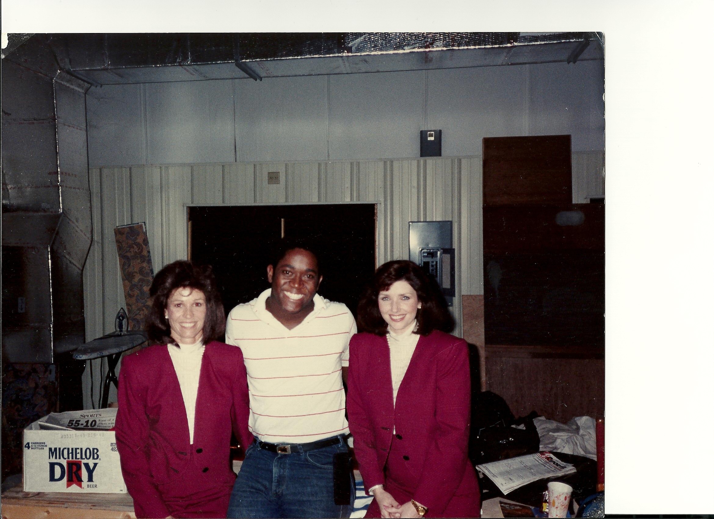 Shane LeMar on the set of BL Stryker With Morgan Britney and her stunt woman Lynn Salvatore Night Train Episode 1990