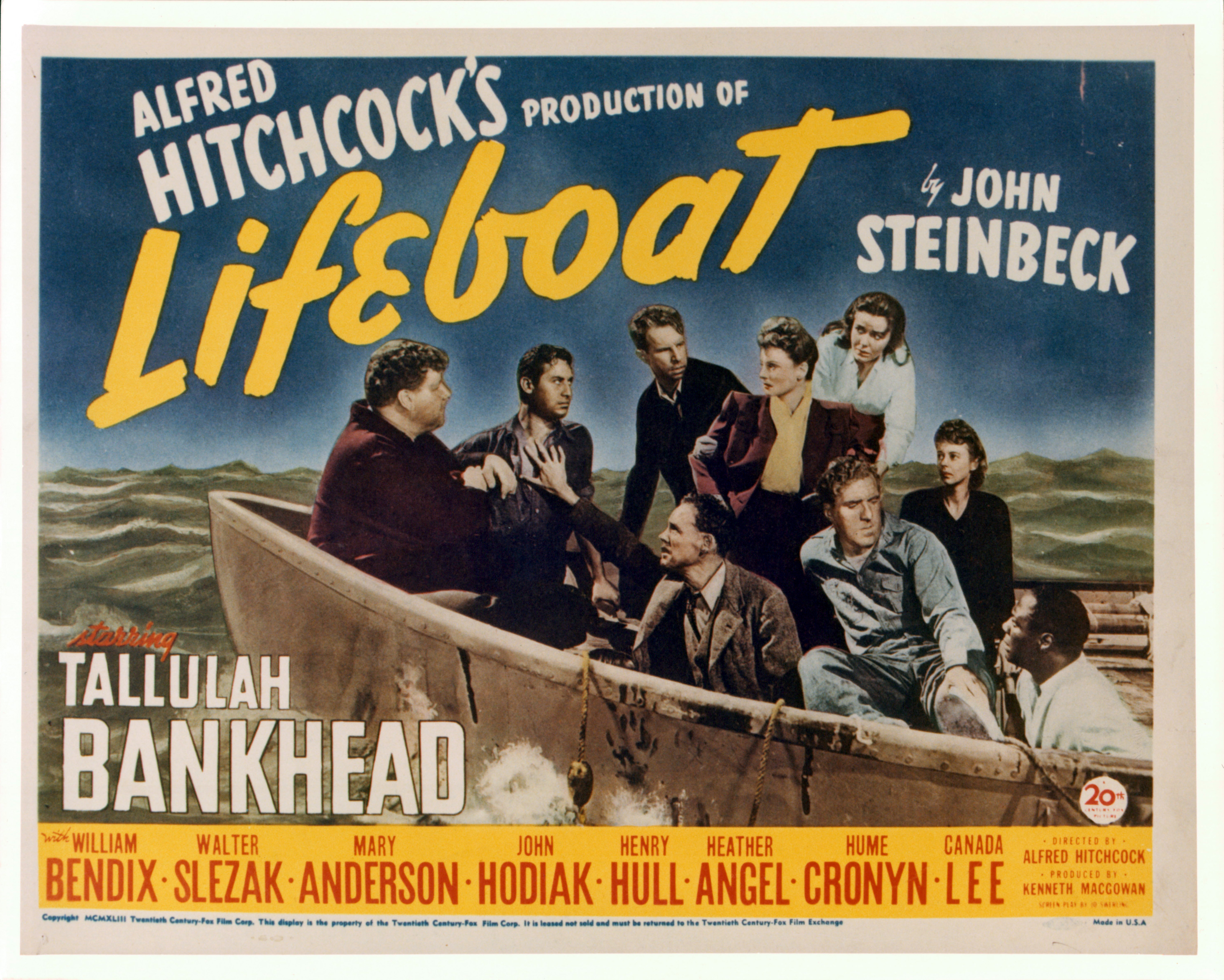 Still of Tallulah Bankhead, William Bendix, Hume Cronyn, Mary Anderson, Heather Angel, John Hodiak, Henry Hull, Canada Lee and Walter Slezak in Lifeboat (1944)