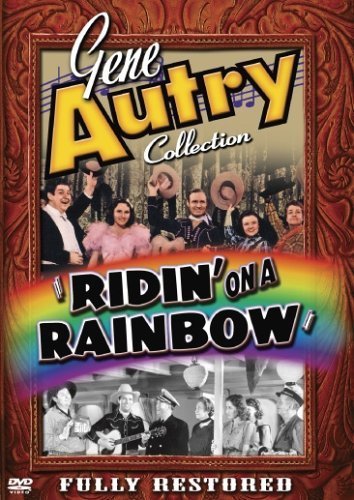 Gene Autry, Carol Adams, Smiley Burnette, Georgia Caine, Mary Lee and Ferris Taylor in Ridin' on a Rainbow (1941)