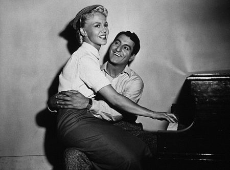 Peggy Lee & Danny Thomas during the making of 