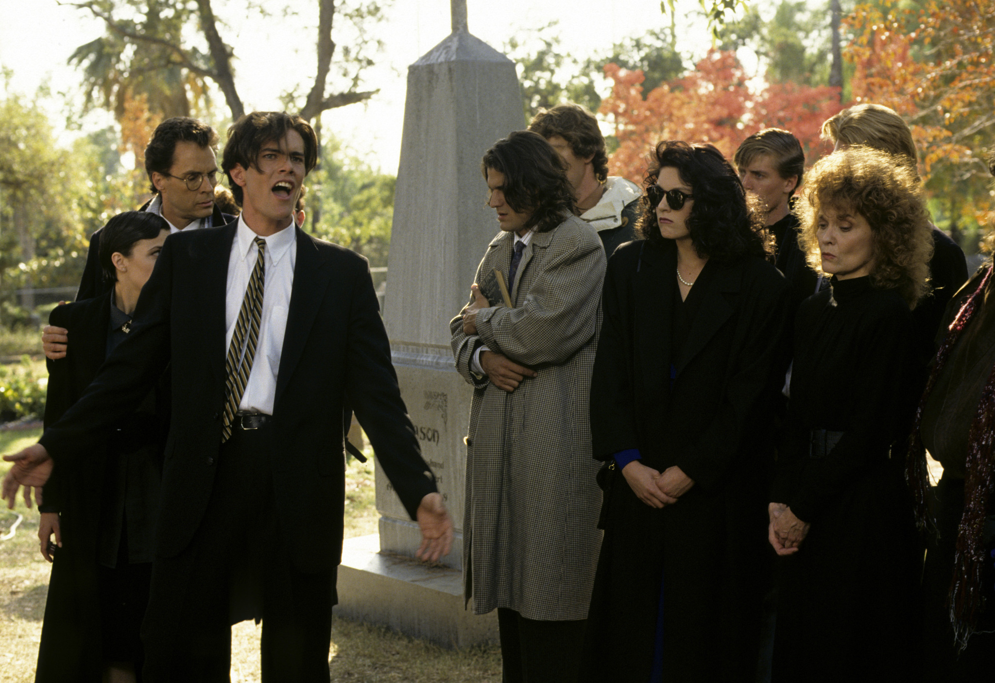 Still of Sherilyn Fenn, Dana Ashbrook, Richard Beymer, Robert Bauer, Sheryl Lee and Grace Zabriskie in Twin Pykso miestelis (1990)