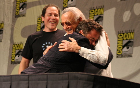 The moment of the day: Robert Downey Jr. embraces Stan Lee