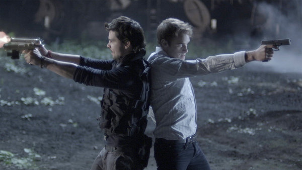 Still of Andrew Lee Potts and Neil Jackson in True Bloodthirst (2012)