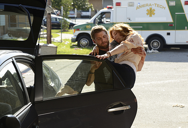 Still of Rachelle Lefevre and Mike Vogel in Under the Dome (2013)