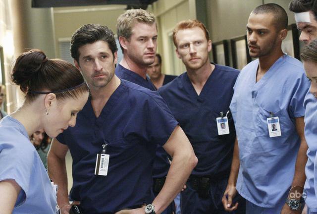 Still of Patrick Dempsey, Eric Dane, Chyler Leigh and Jesse Williams in Grei anatomija (2005)