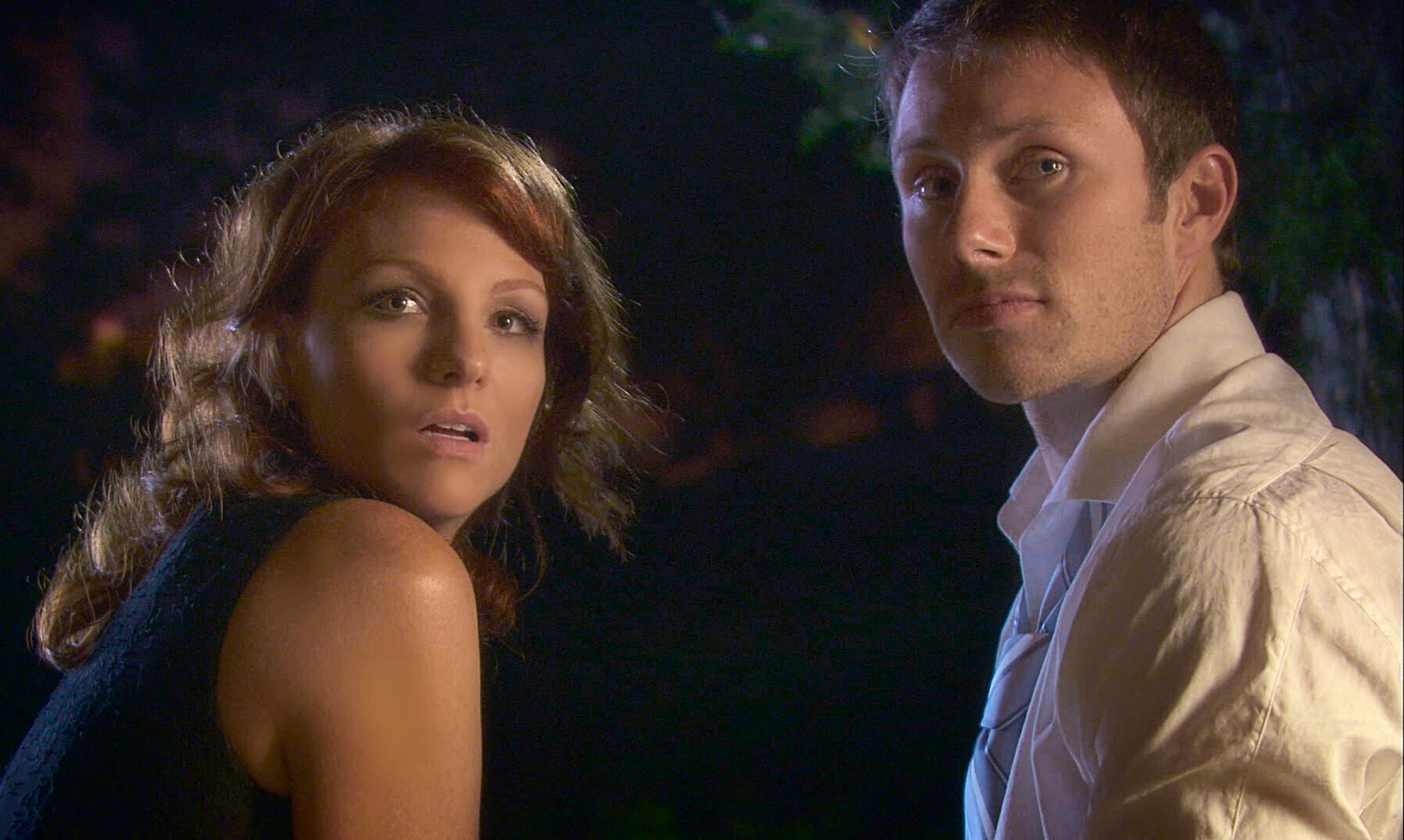 Still of Anne Leighton and Chris Jarvis in Little Black Dress